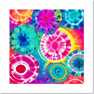 Tie Dye AI Art Posters and Art